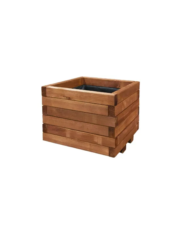 Favorito De Clientes JARDINERA CUADRADA SPIRO MARRON OSCURO INTERMAS