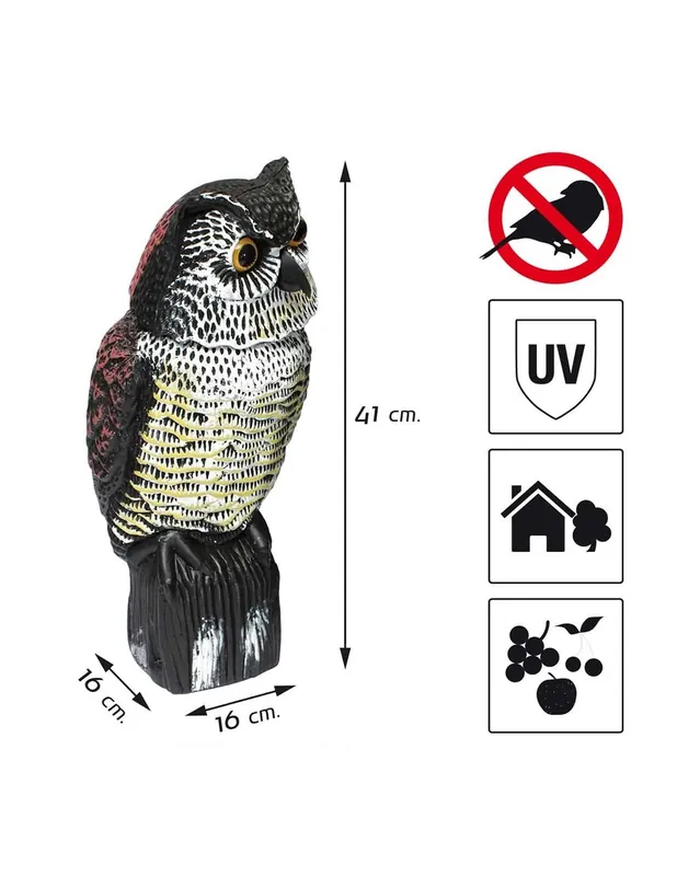 BUHO ESPANTAPAJAROS B2501 ALTADEX (41cm) Certificado