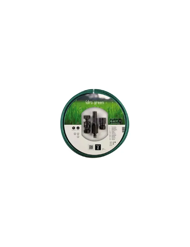 KIT MANGUERA CON ACCESORIOS FITT IDRO GREEN Ø15mm 15m Solo Hoy