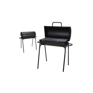 Exclusivo BARBACOA CON TAPA CARBON Y LEÑA 33x63cm