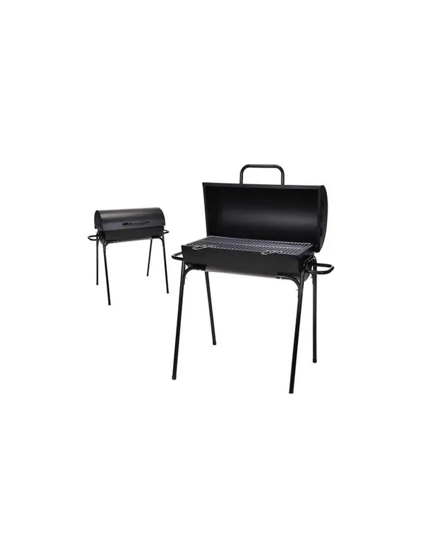 Exclusivo BARBACOA CON TAPA CARBON Y LEÑA 33x63cm