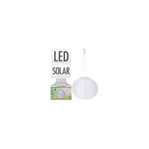 LAMPARA LED SOLAR ESFERICA BLANCA 40cm Compra Ahora