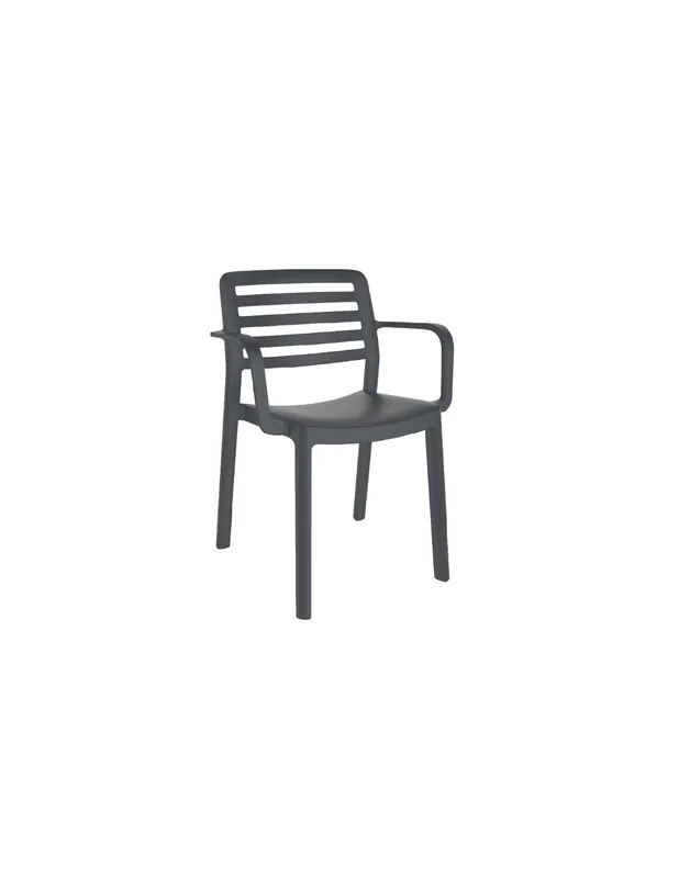 Garantía Incluida SILLA WIND CON REPOSABRAZOS POLIPROPILENO GRIS