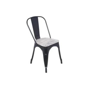 Nueva Colección SILLA DE BAR NEGRA METÁLICA 36x84cm