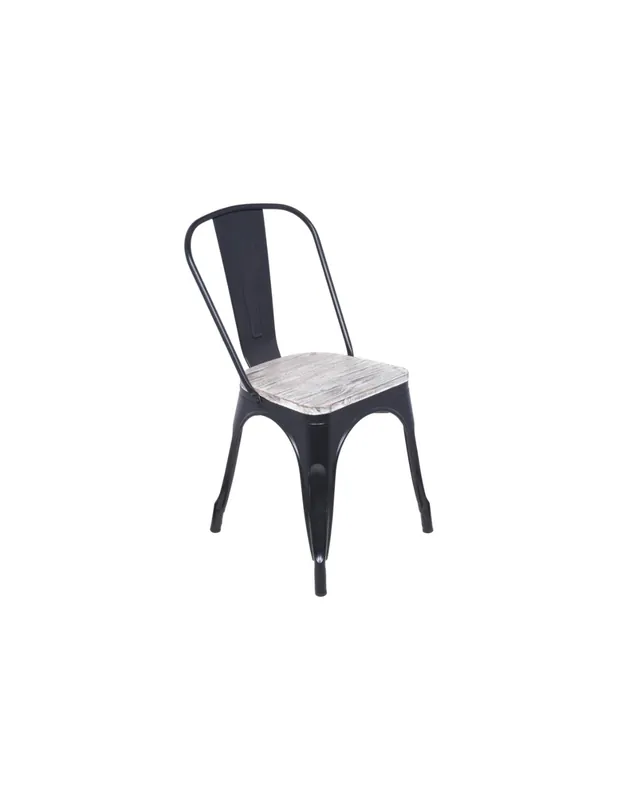 Nueva Colección SILLA DE BAR NEGRA METÁLICA 36x84cm