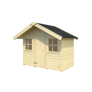 Auténtico CASITA INFANTIL DE MADERA MIKKEL (SUELO DE MADERA INCLUIDO)