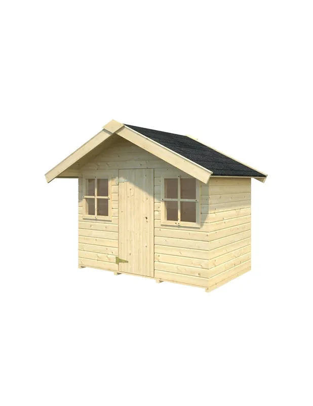 Auténtico CASITA INFANTIL DE MADERA MIKKEL (SUELO DE MADERA INCLUIDO)