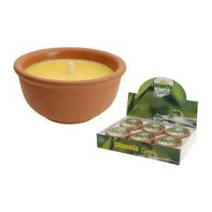 Precio De Oferta CUENCO TERRACOTA VELA CITRONELA 13cm