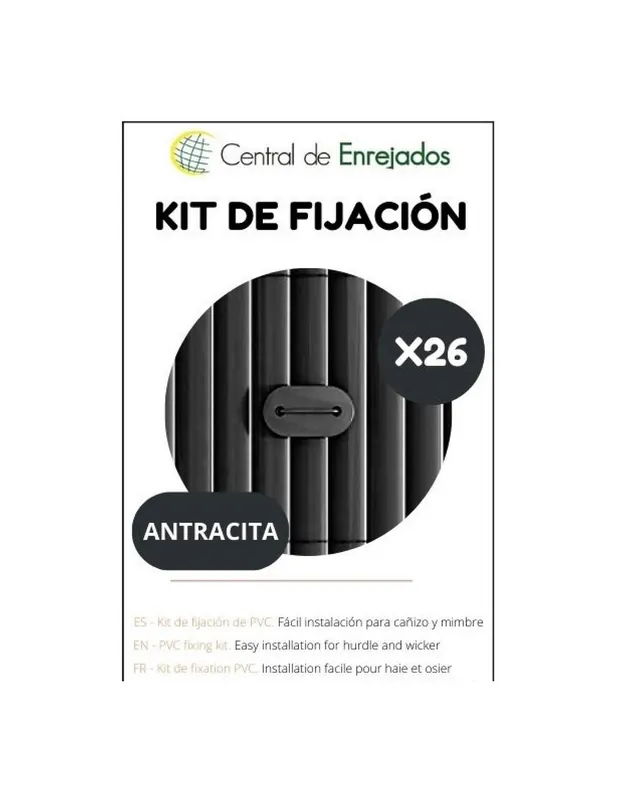 FIJACION PARA CAÑIZOS EN ANTRACITA (26 CLIPS) Mejor Calidad