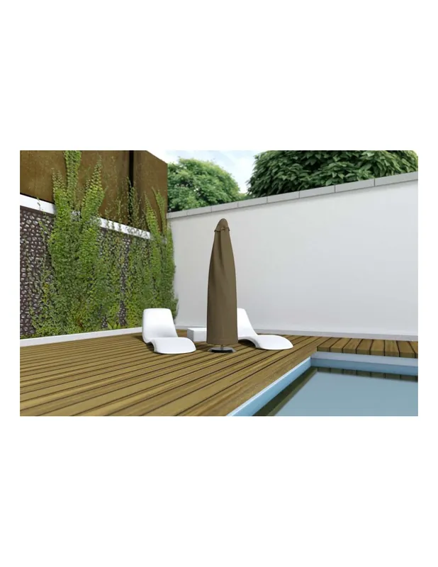 FUNDA COVERTOP PARASOL EXCENTRICO 60x200cm VISON Descuento