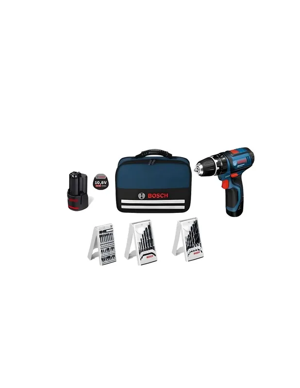 Stock Limitado TALADRO PERCUTOR A BATERIA GSB 12V-15 BOSCH 2x2AH +ACCESORIOS