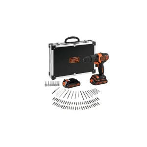 Nueva Colección TALADRO PERCUTOR BDCHD18BAFC-QW B&D 2x1,5AH+80 ACCESORIOS