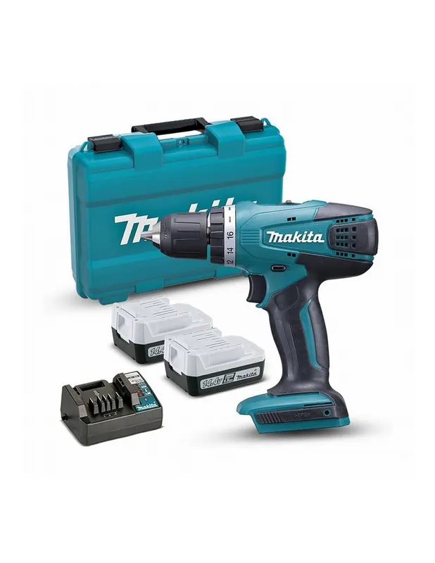 Exclusivo TALADRO PERCUTOR A BATERIA HP347DWE MAKITA 2x1,5AH