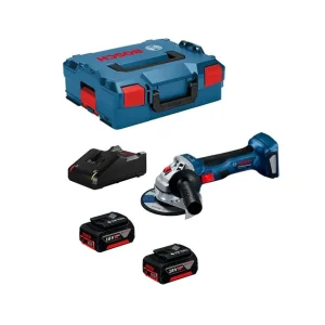 AMOLADORA A BATERIA GWS BOSCH 2x4AH 125mm Garantía Incluida