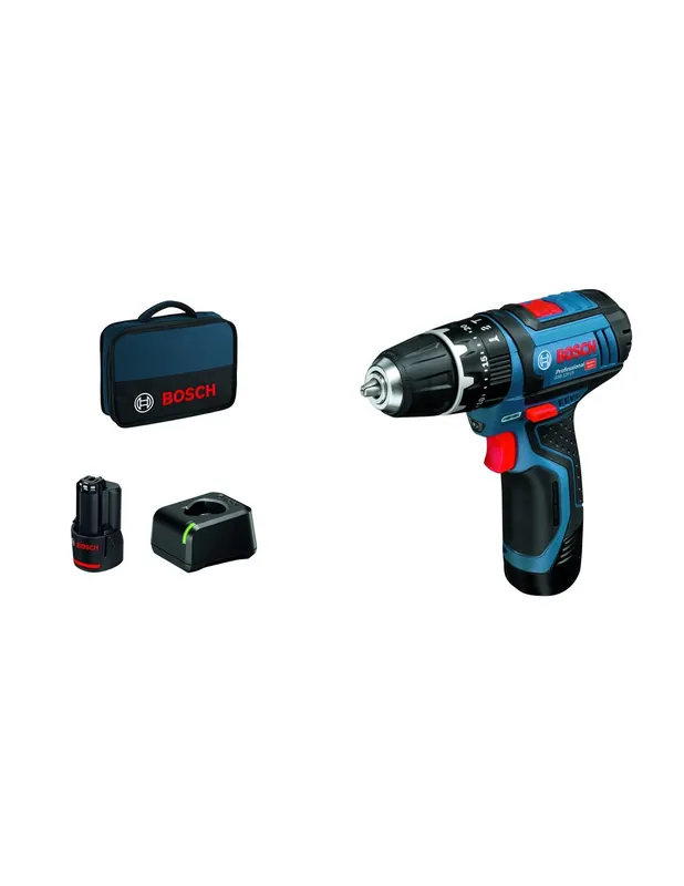 TALADRO PERCUTOR A BATERIA GSB 12V15 BOSCH 2x2AH Compra Hoy
