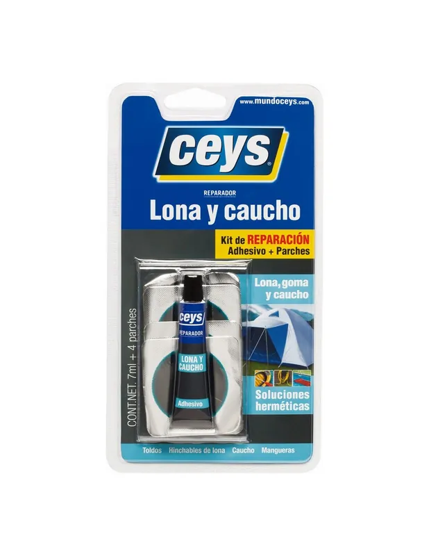 Envío Exprés REPARADOR LONA Y CAUCHO CEYS 7ml+4 PARCHES