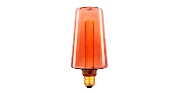 Bombilla led s135 decorativa ámbar, e27, 4 w, 200 lm, 1800 k, luz cálida, ø135 x 225 mm Disponible Ahora