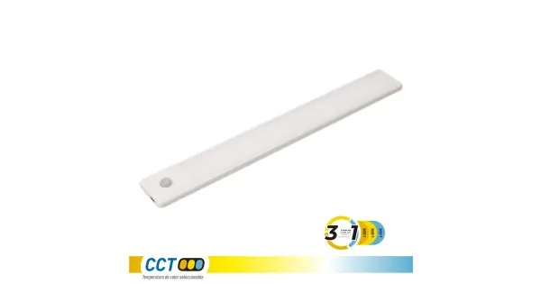 Pago Seguro Regleta led regulable y recargable con sensor, magnética, 1,5 w, 3cct, 1500 mah, 14 x 40 x 306 mm