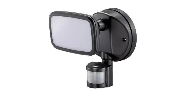 Más Vendido Aplique foco led con sensor crepuscular y de movimiento 10 w 750 lm 4000 k luz día, ip65, negro, ø12 × 14 × 17 cm
