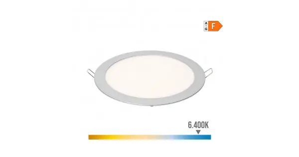 Precio De Fábrica Downlight led empotrable redondo 20 w luz fría 6400 k 1500 lm cromado ø22,5 cm