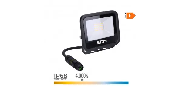 Imprescindible (Must-Have) Foco proyector led 20 w 1520 lm 4000 k luz día, black series; 12,4 x 10,6 x 2,8 cm