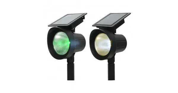 Descuento Estaca solar led 25 lm luz multicolor (8 colores) 11 x 13 x 42,5 cm, pack 2 unidades