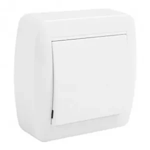 A Buen Precio Pulsador superficie blanco serie mural, 74 x 72 x 28 mm