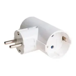 Adaptador doble 2p+t schuko 16a 250 v~ blanco Máxima Calidad
