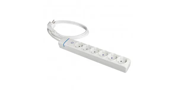 Oferta Flash Prolongador con 6 tomas 2p+t, 16a 250v con interruptor luminoso, cable 1, 5 m.