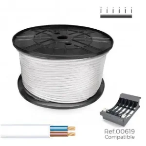 Venta Final Manguera plana h03vvh2-f 2 x 0,75 mm² blanca, 400 m. (bobina grande)