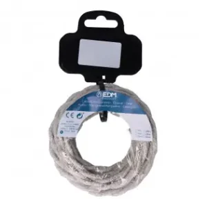 A Buen Precio Carrete cable textil trenzado h03vv-f 2 x 0,75 mm² lino, 5 m
