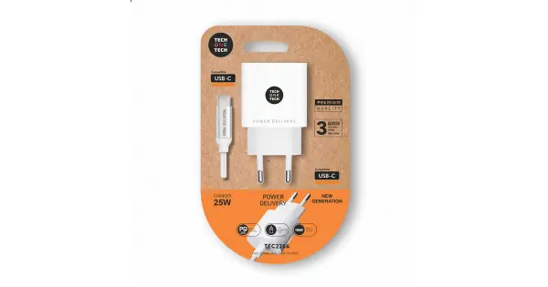 Stock Limitado Cargador 25 w ultrarrápido pd + cable usb-c blanco