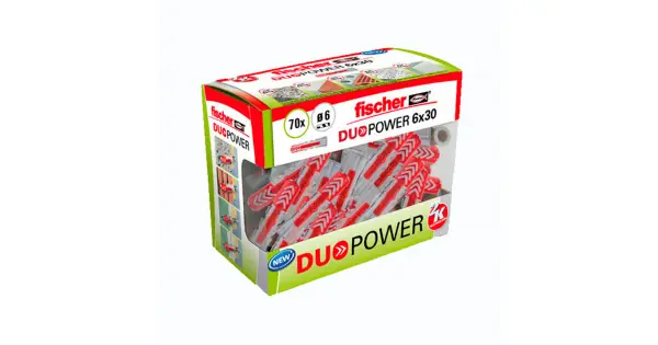 Máxima Calidad Taco duopower ø6 x 30 mm, caja 70 uds