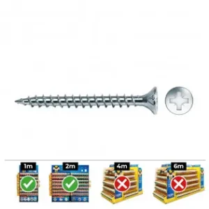 Venta Final Caja 90 unid. tornillo madera avellanado pozi din/ref vlox ø5x70mm zincado+lubr. celo