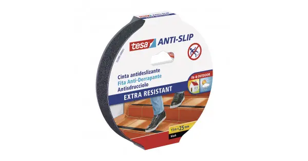 Garantía Incluida Cinta antideslizante negra 25 mm x 15 m