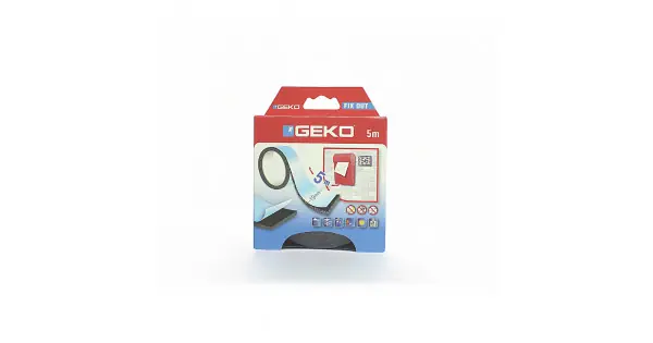 A Buen Precio Cinta doble cara exterior transparente con soporte de espuma negra 19 mm x 5 m