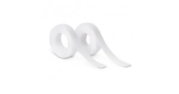 Marca Reconocida Rollo adhesivo térmico de cierre de gancho y bucle blanco 20 mm x 1,5 m