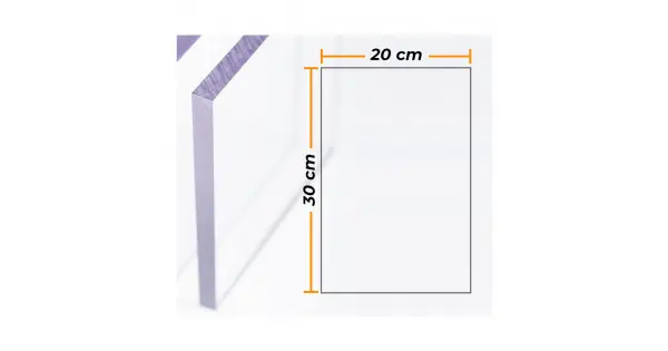 Gran Oferta Placa policarbonato transparente 4mm - 20x30cm