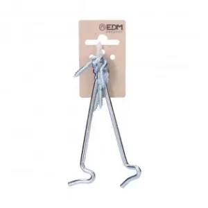 2 aldabillas doble hembrilla 125 mm zinc Lujoso