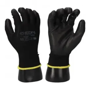 Venta Final Guante poliéster con palma poliuretano, keep safe®, negro, t-08