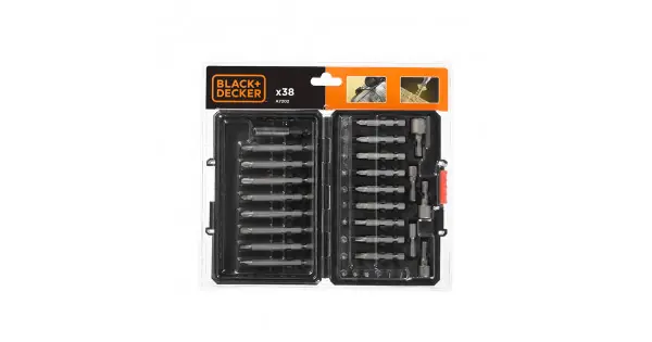 Disponible Ahora Kit de 38 piezas para atornillar a7202-xj black+decker