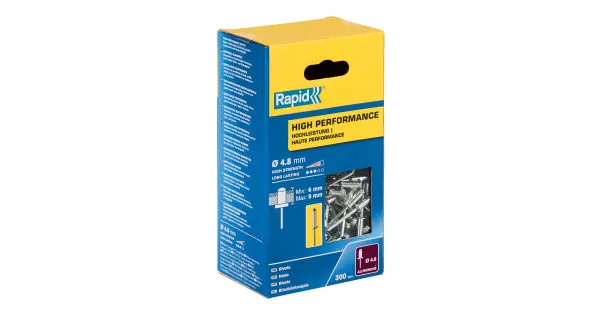 Caja 300 remaches ø4.8x12mm - alto rendimiento 5001436 rapid Rebajas
