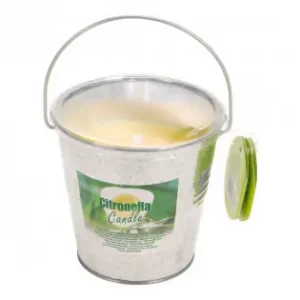 *ult.unidades* vela citronela antimosquitos con recipiente metalico 160g ø10cm Marca Reconocida