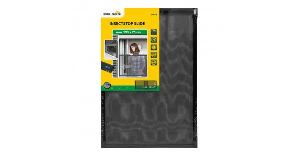 Solo Hoy Mosquitera con marco fijo extensible aluminio antracita 75 x 100-193 cm