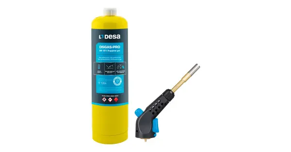 Soplete gas m1 turbo - usa 1 plg + botella de conexión dsgas-pro Certificado
