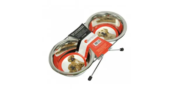 Precio Rebajado Set comederos acero inoxidable 2 x 0,35 l