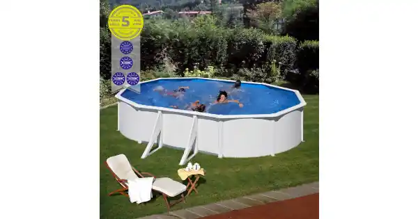 Piscina ovalada de pared de acero con chapa blanca 500 x 300 x 120 cm kit500eco gre Ordenar Ahora Mismo