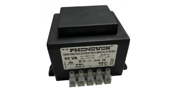 Mejor Precio Transformador pool 50va 230/12v 50-60hz. ip-00 regleta tp31050 phonovox