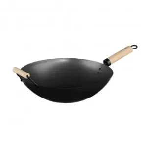 Wok acero con mango de madera y asa ø35 cm Compra Hoy