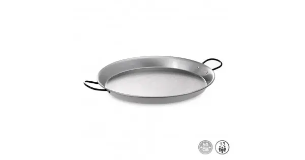 Paellera tradicional de acero pulido ø50 cm (13 personas) Mejor Precio